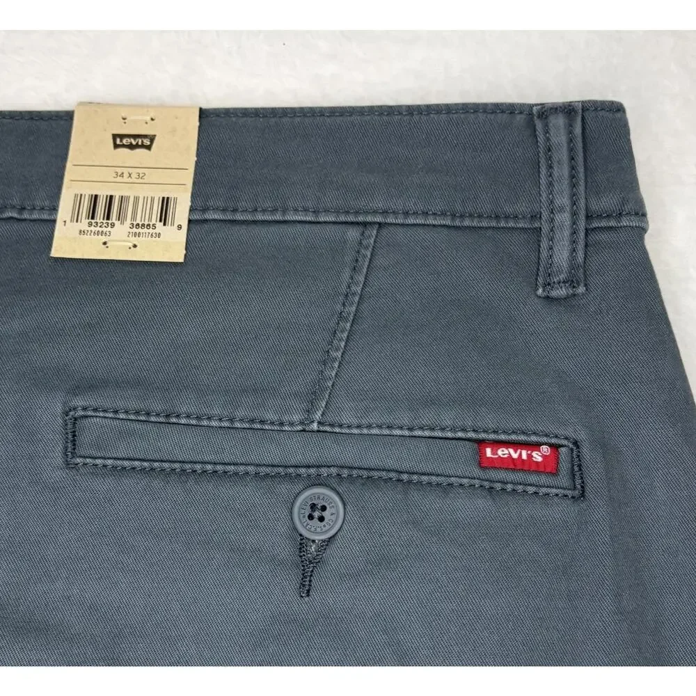 Levi's XX Chino Standard Tech Pants Mens 34x32 Grey Tapered High Stretch NWT